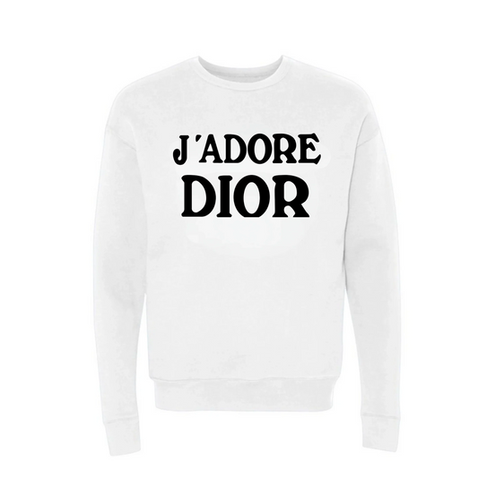 J`ADORE -WHITE CREWNECK