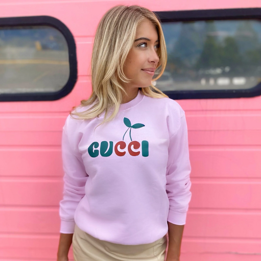 VIBES- PINK CREWNECK