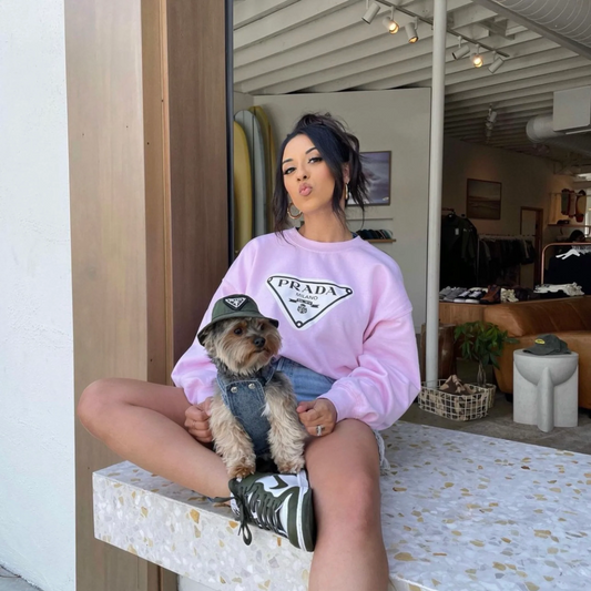 SOMETHING ABOUT YOU- PINK CREWNECK