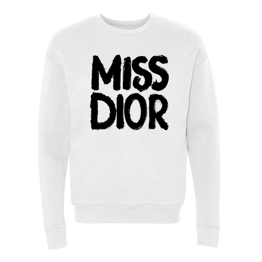 MAKES YOU HAPPY- WHITE CREWNECK