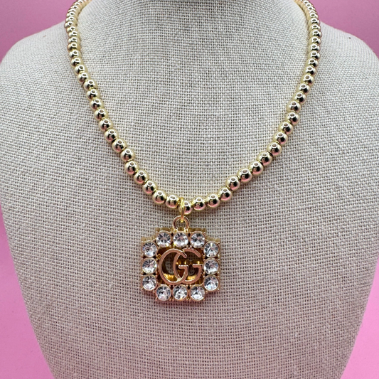 14k Gold Filled 4mm Beaded Stretch Necklace