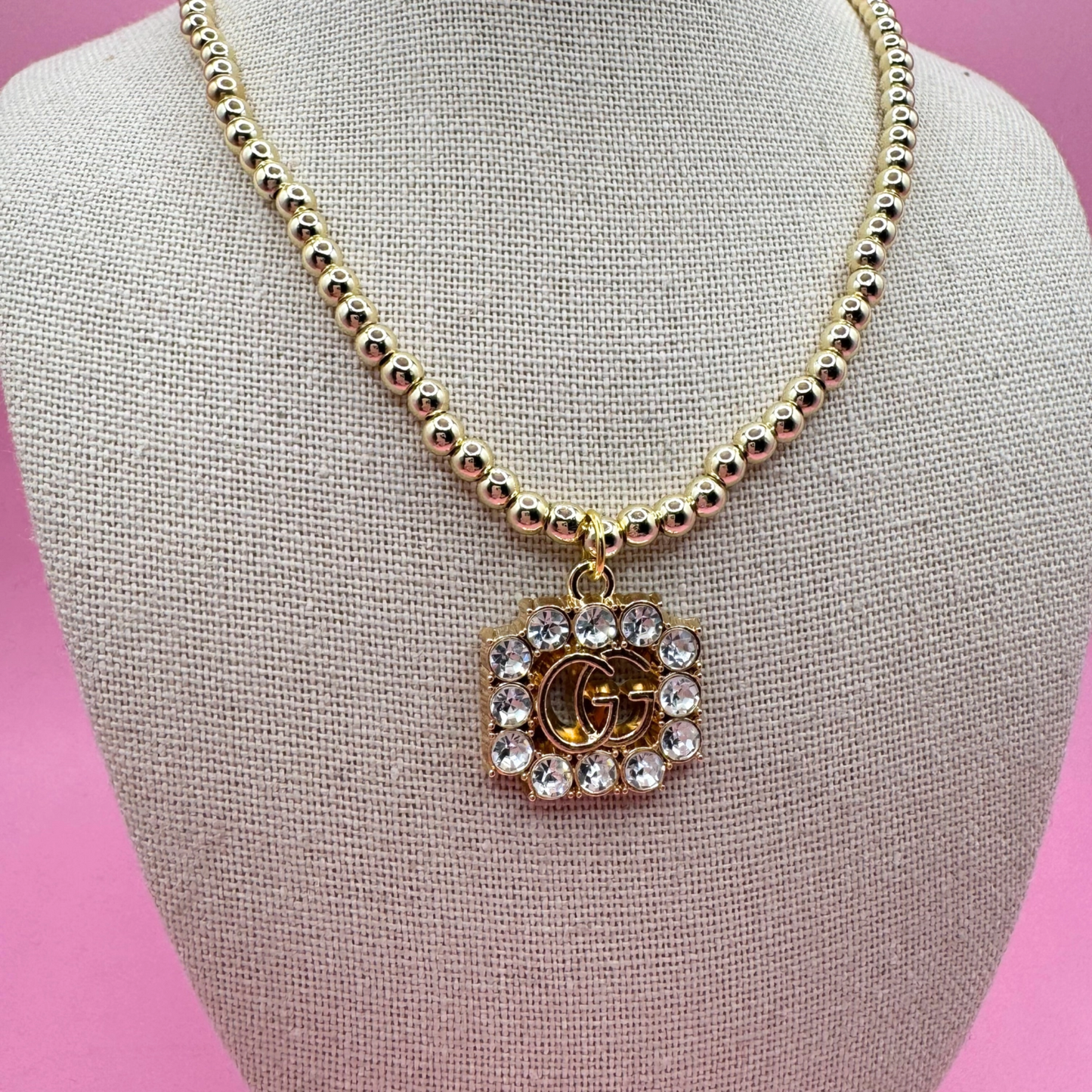 14k Gold Filled 4mm Beaded Stretch Necklace