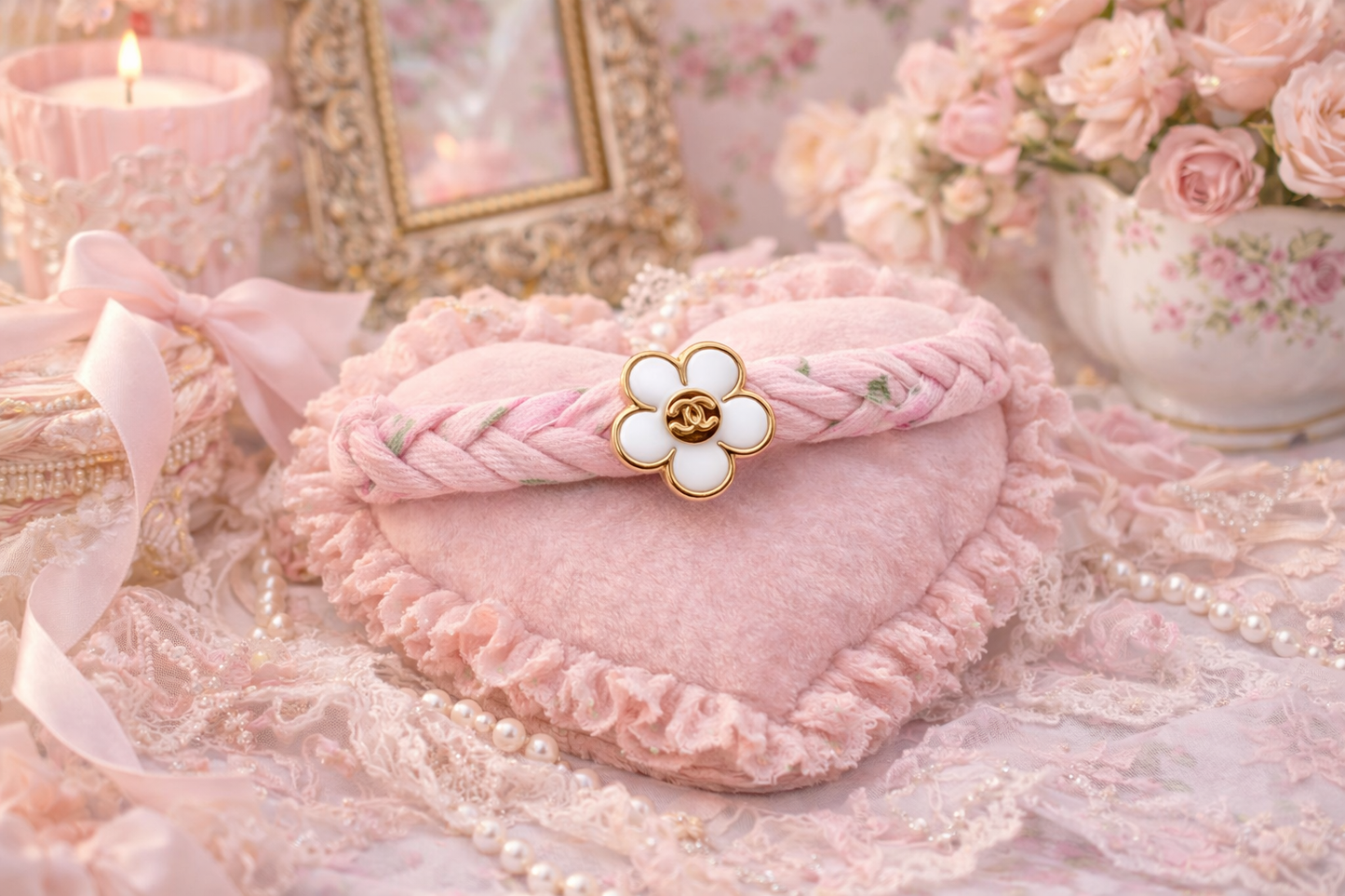 Blush Rose Liberty Fabric Bracelet