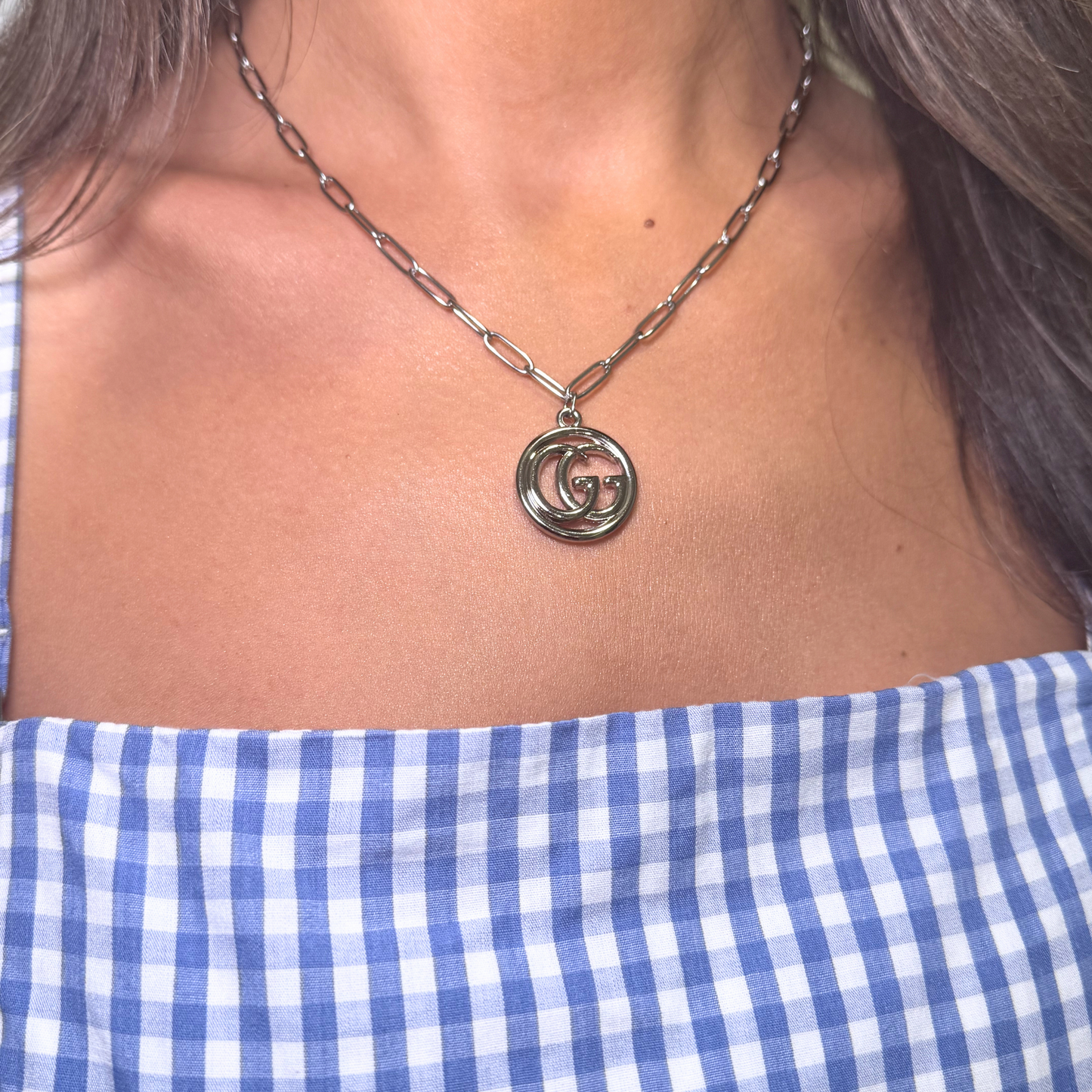 SILVER STAINLESS STEEL NECKLACE