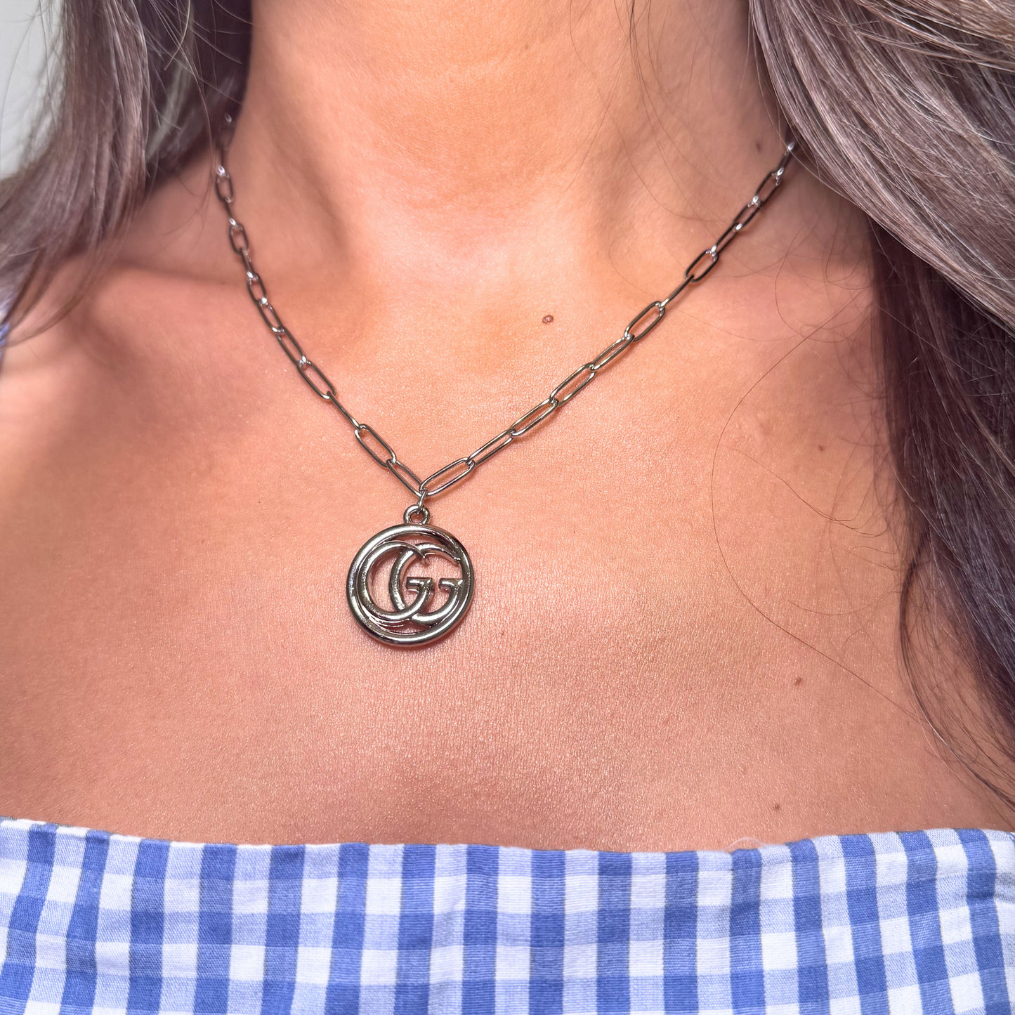 SILVER STAINLESS STEEL NECKLACE