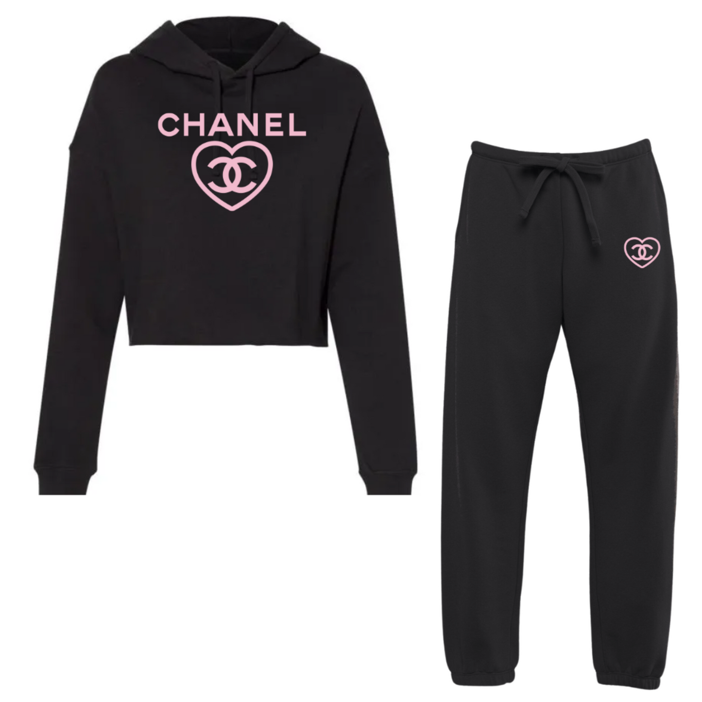 CHANEL GIRL- BLACK LOUNGE SET