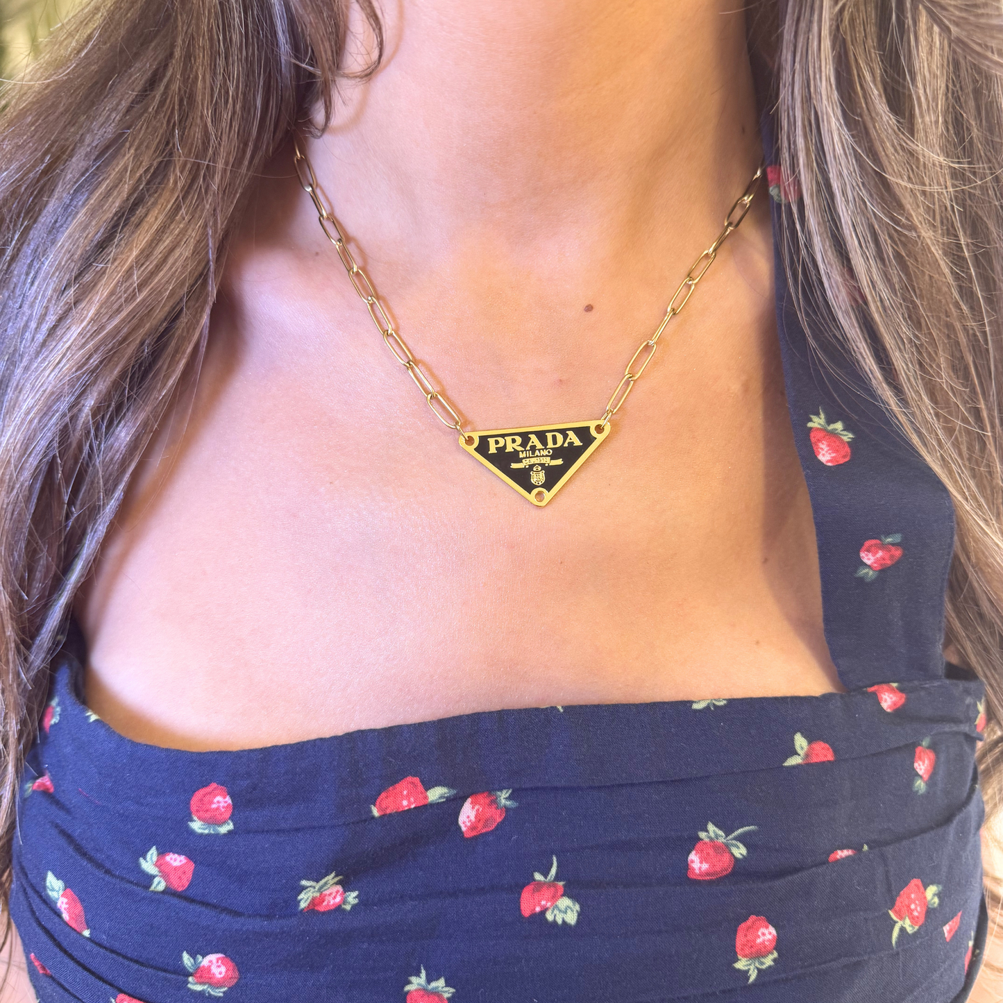 14K GOLD STAINLESS STEEL NECKLACE