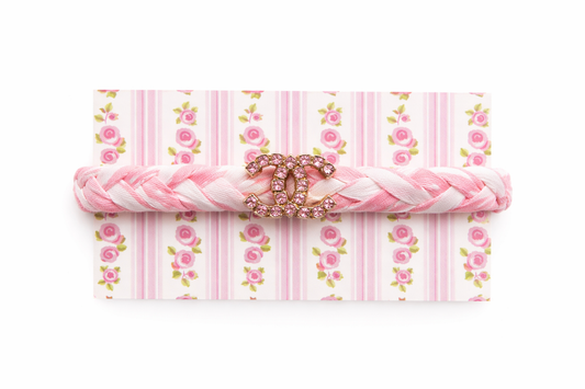 Pink Stripe Liberty Fabric Bracelet