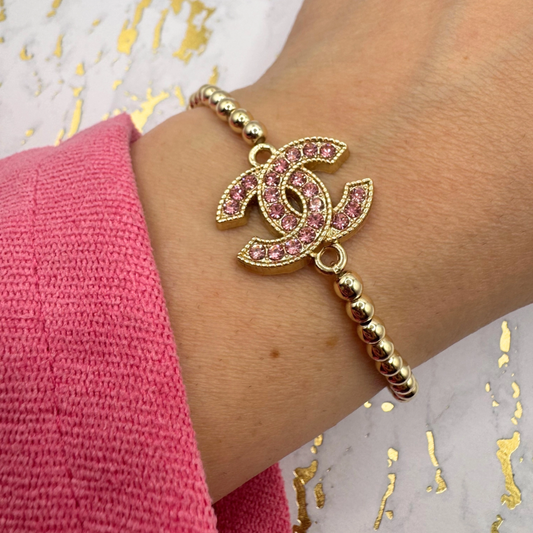 14K GOLD FILLED 4mm REPURPOSED BEADED BRACELET