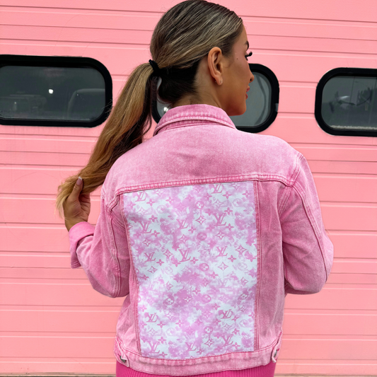 THE BARBIE CHANEL DENIM JACKET-PINK