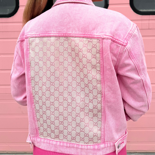 THE GUCCI BARBIE DENIM JACKET-PINK