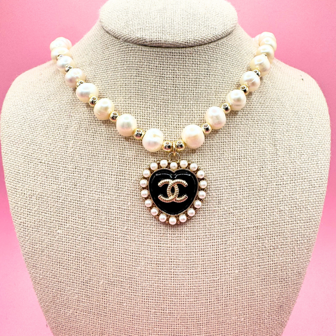 14KG Filled 4mm Beaded + Freshwater Pearl Stretch Necklace