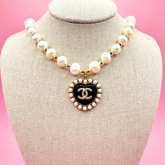 14KG Filled 4mm Beaded + Freshwater Pearl Stretch Necklace