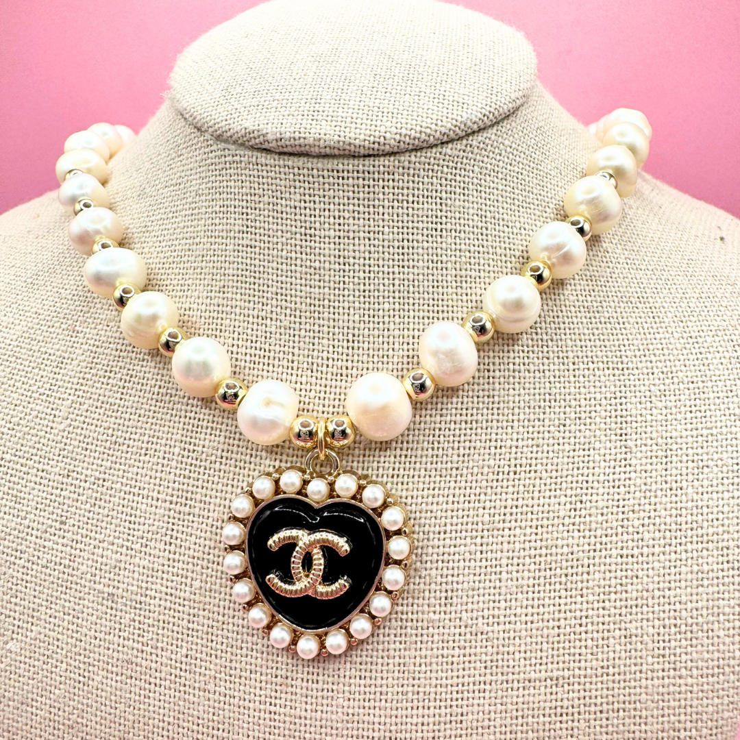 14KG Filled 4mm Beaded + Freshwater Pearl Stretch Necklace