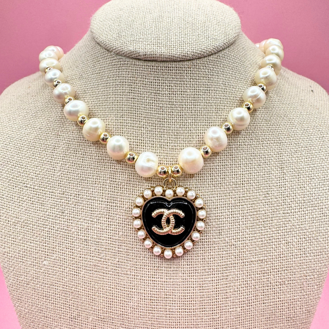 14KG Filled 4mm Beaded + Freshwater Pearl Stretch Necklace