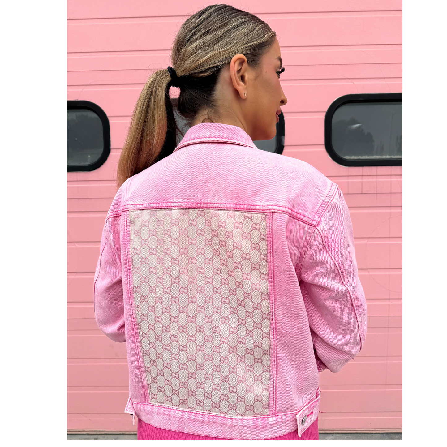 THE GUCCI BARBIE DENIM JACKET-PINK