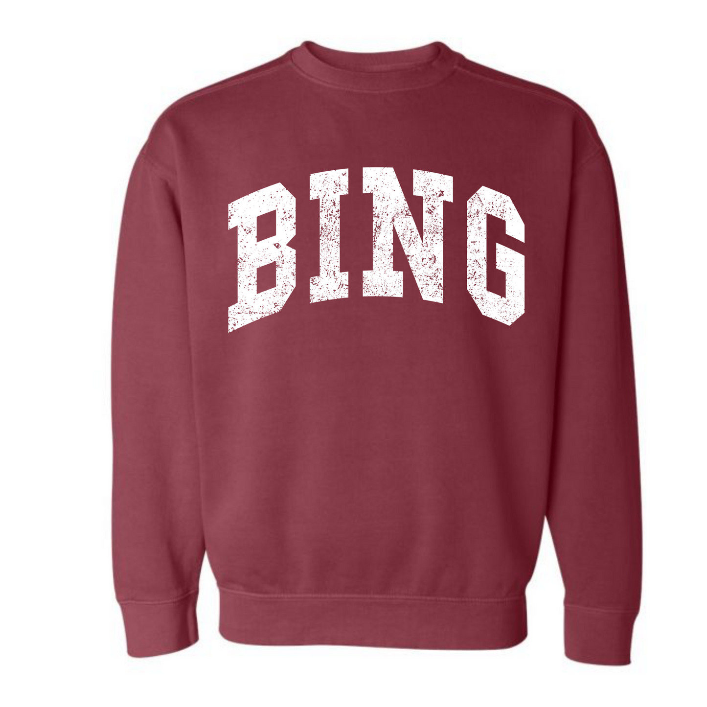 BING- MAROON CREWNECK