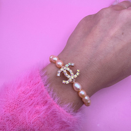 Chanel Bracelet- Pink Freshwater Pearls