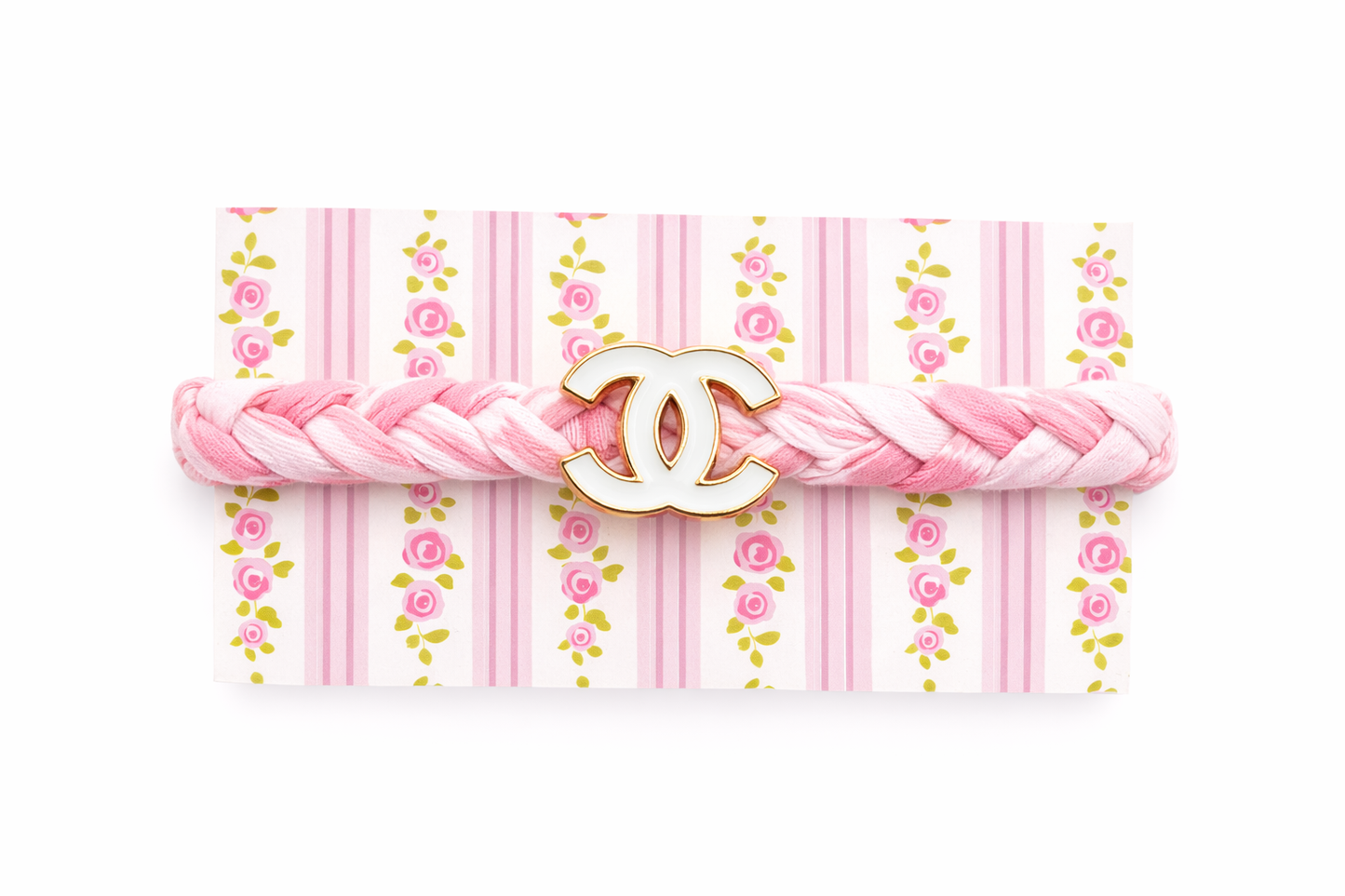 Pink Stripe Liberty Fabric Bracelet