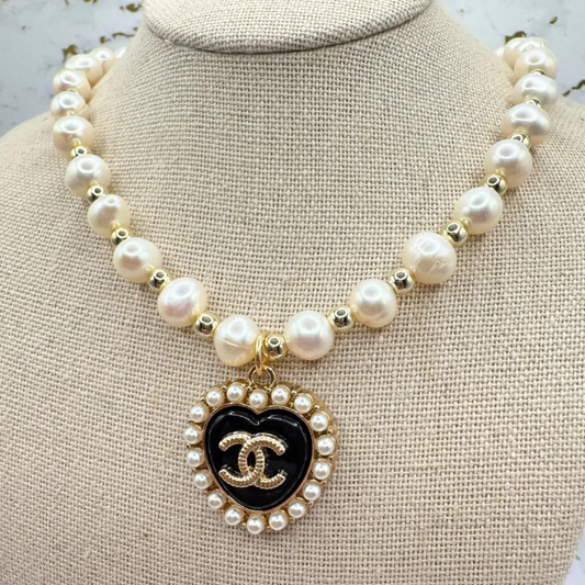 14KG Filled 4mm Beaded + Freshwater Pearl Stretch Necklace