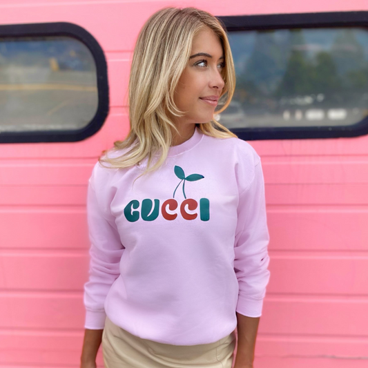 CHERRY GIRL- PINK CREWNECK