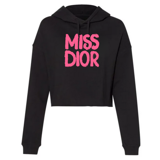 MISS DIOR- CROPPED HOODIE