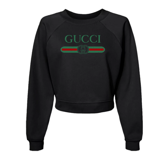 CHIC G – VINTAGE BLACK CROPPED CREWNECK