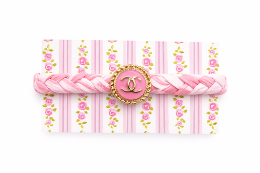 Pink Stripe Liberty Fabric Bracelet